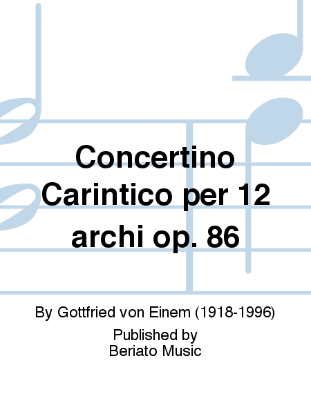 Concertino Carintico per 12 archi op. 86
