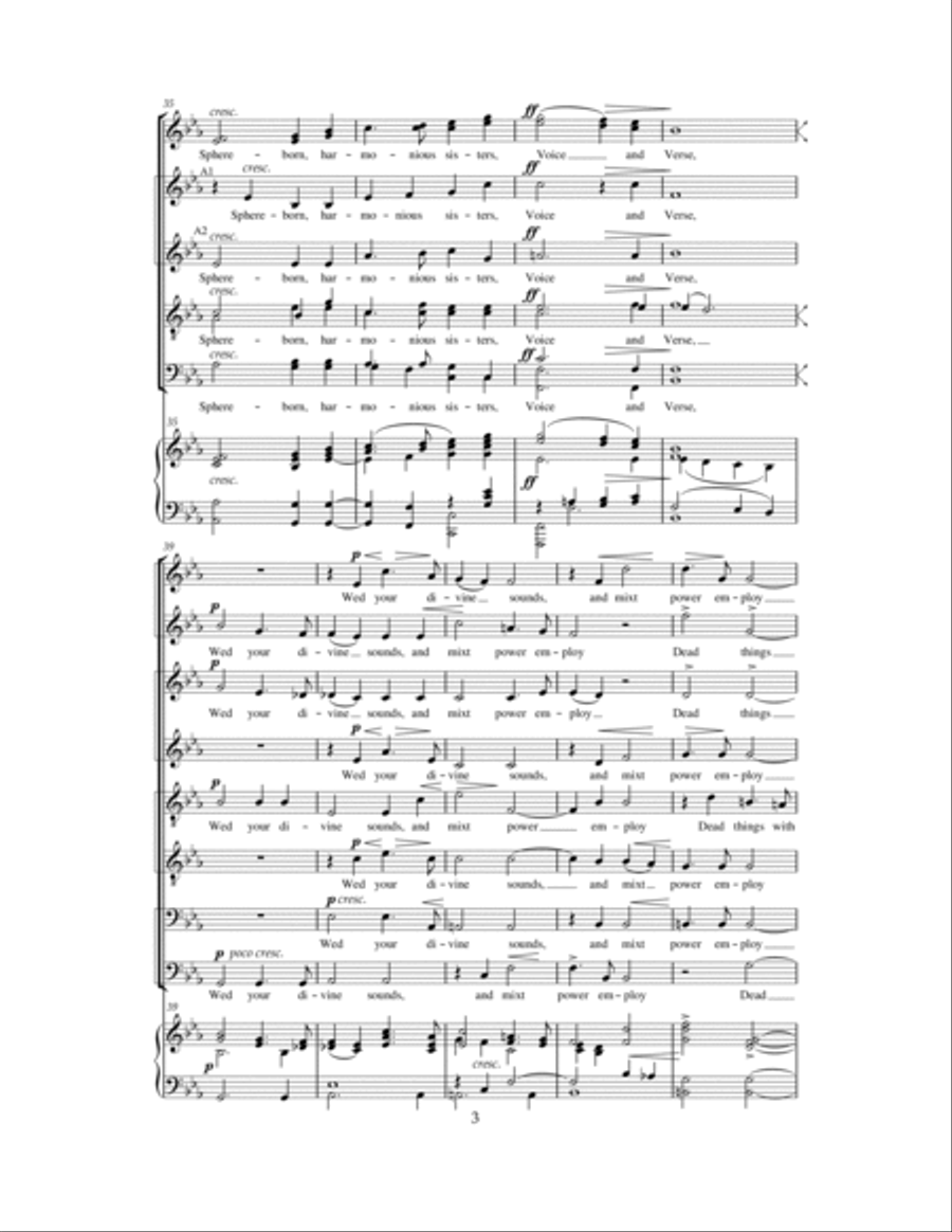Blest Pair Of Sirens Blest Pair Of Sirens Choir scores gallery preview page 3