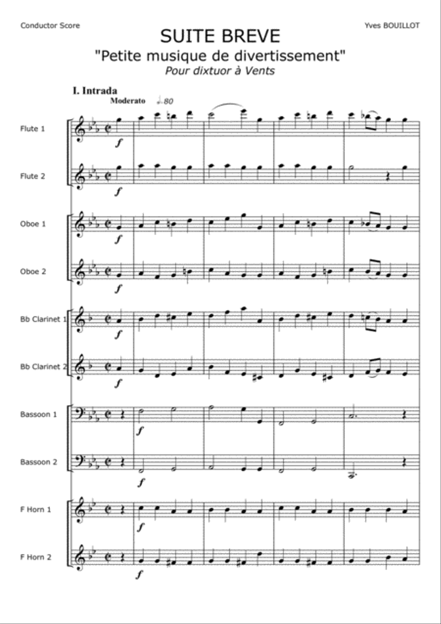 Suite Brève - Score only Suite Brève - Score only Chamber Orchestra scores gallery preview page 1