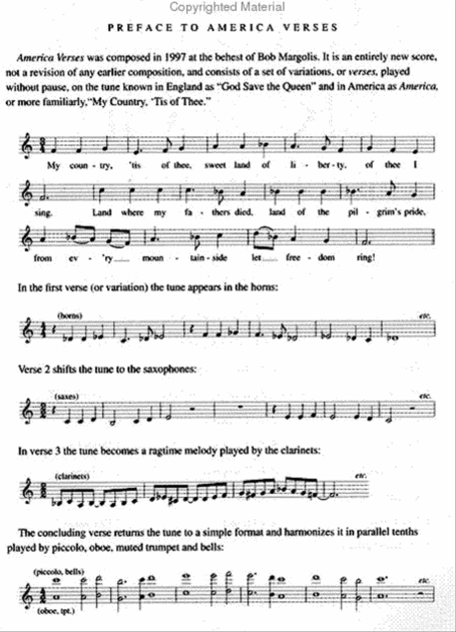 America Verses America Verses Concert Band scores gallery preview page 2