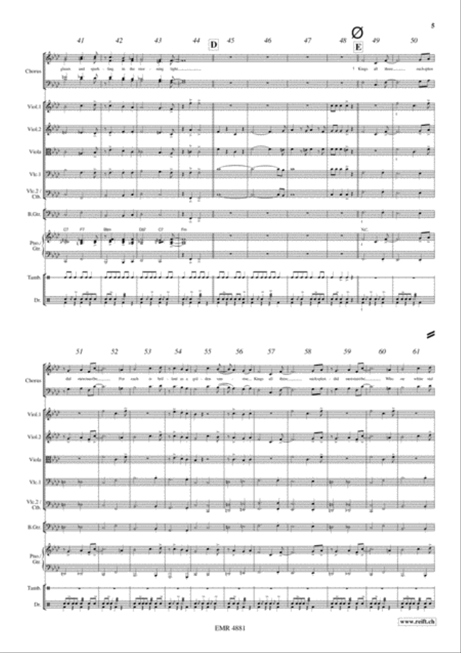 King's Blues March String Orchestra scores gallery preview page 6