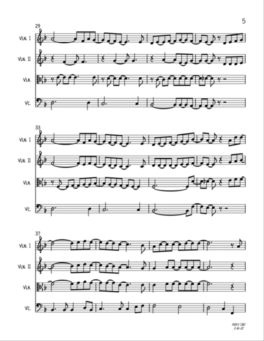 Mary, Did You Know? String Quartet scores gallery preview page 5
