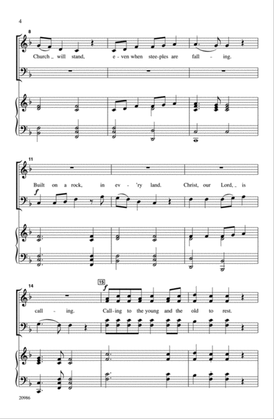 Built on a Rock Built on a Rock 4-Part scores gallery preview page 4