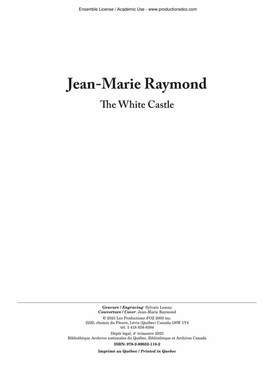 The White Castle Classical Guitar scores gallery preview page 1