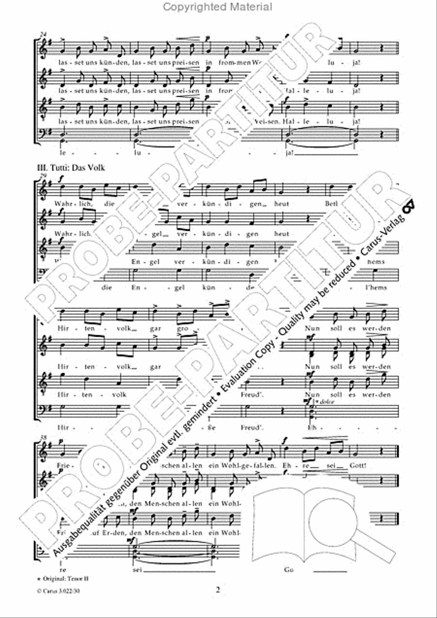 Kommet, ihr Hirten SSATB scores gallery preview page 3