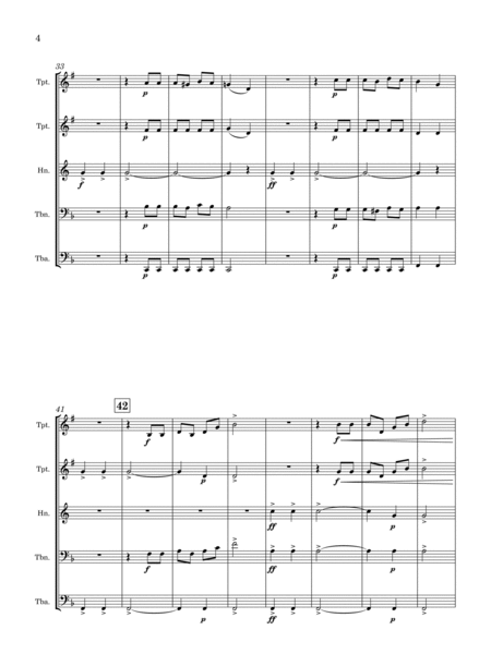 Jules Benedict | A Drinking Song (arr. for Brass Quintet) image number null