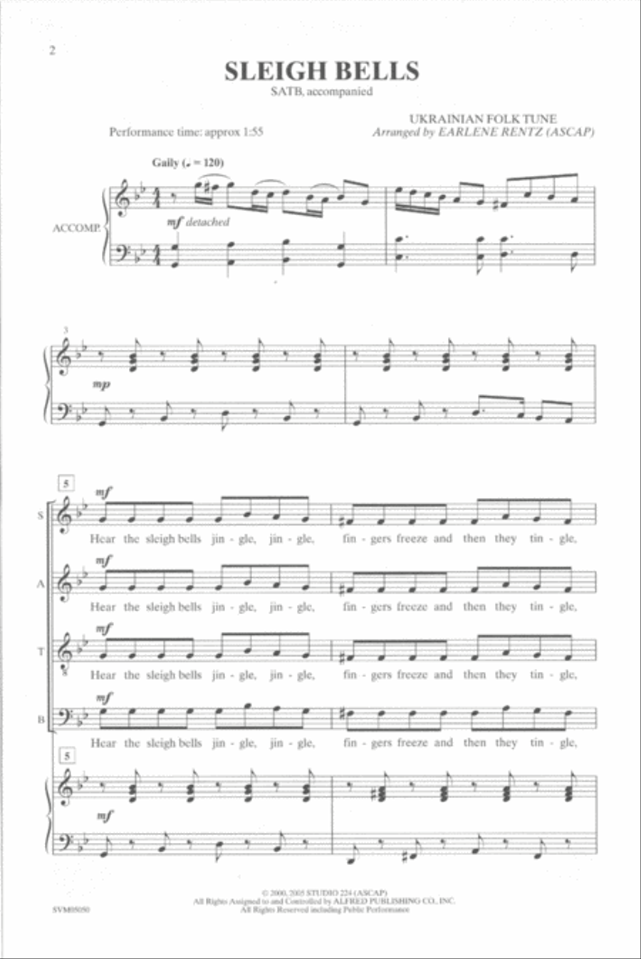 Sleigh Bells 4-Part scores gallery preview page 16