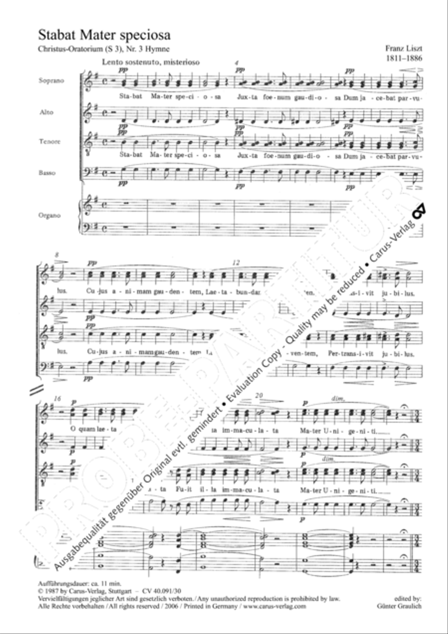 Stabat Mater speciosa Choir scores gallery preview page 3