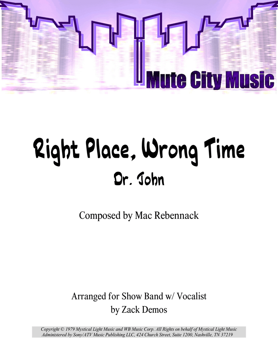 Right Place, Wrong Time Large Ensemble scores gallery preview page 1