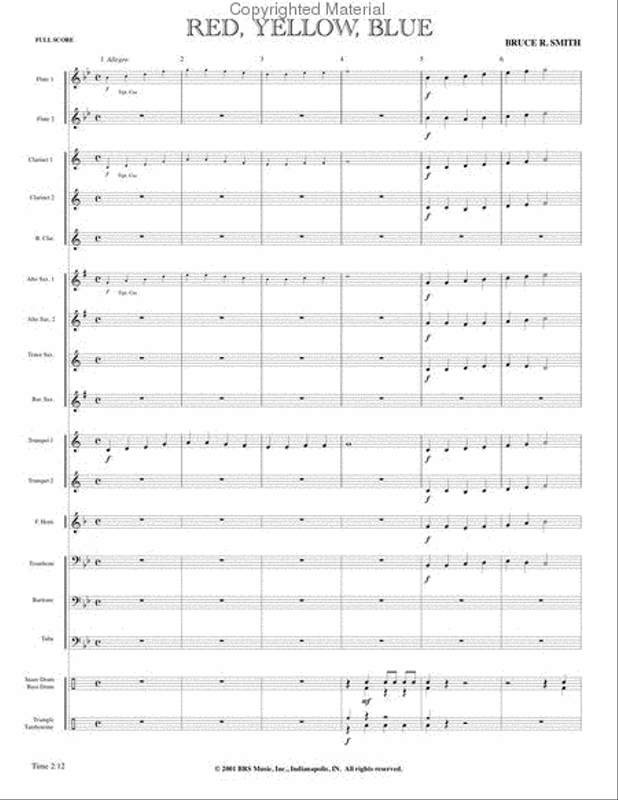 Red, Yellow, Blue Red, Yellow, Blue Concert Band scores gallery preview page 3