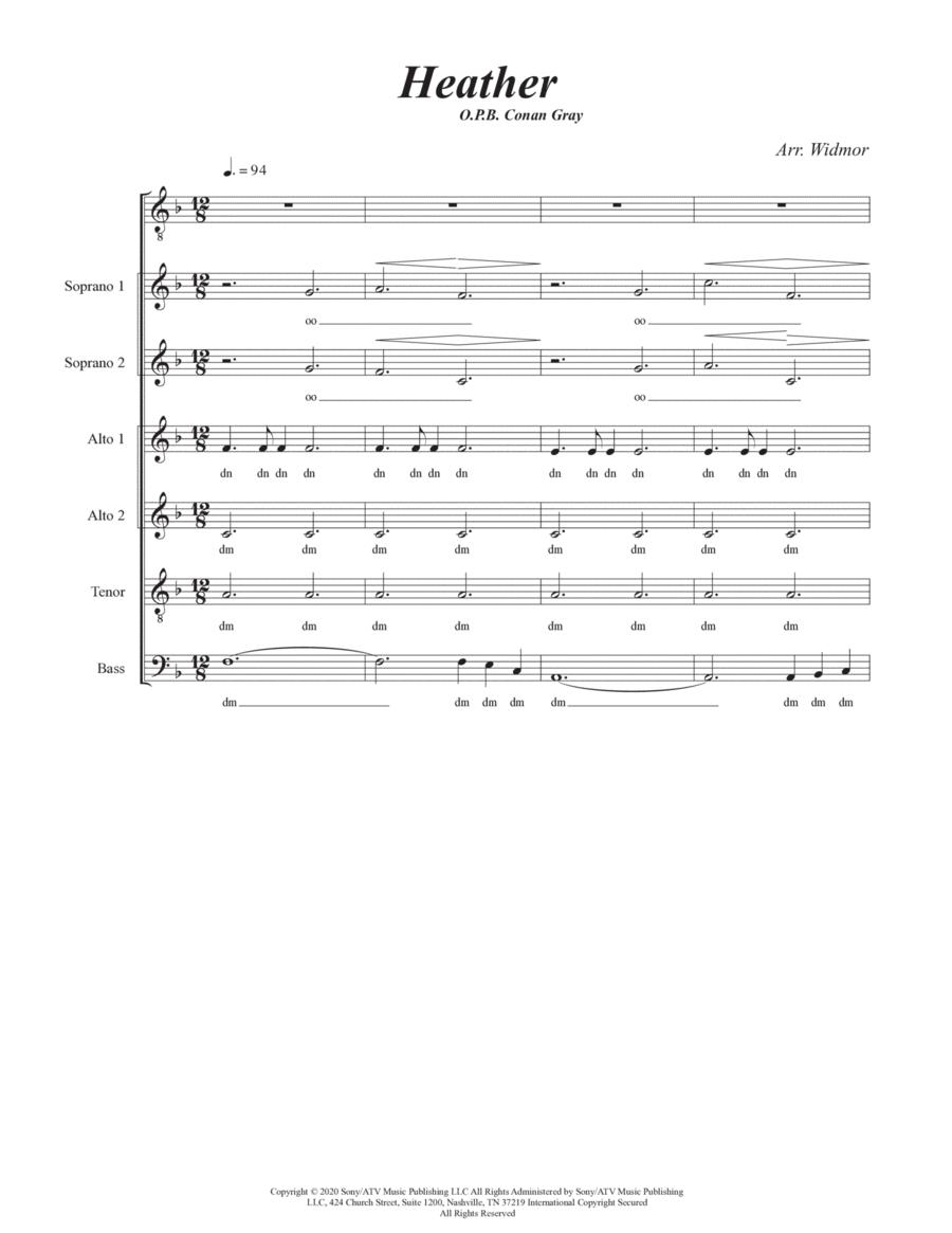 Heather Heather 4-Part scores gallery preview page 1