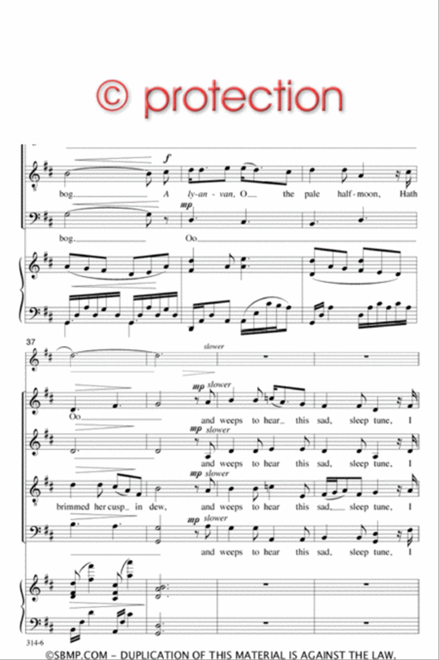 The Gartan Mother's Lullaby - SATB Octavo 4-Part scores gallery preview page 6