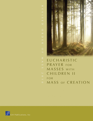Book cover for Eucharistic Prayer III with Additional Prefaces for "Mass of Creation"
