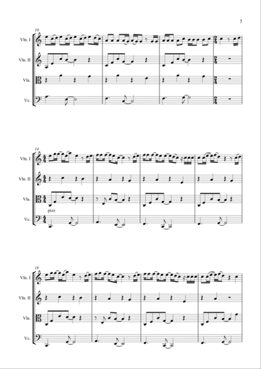 Memories String Quartet scores gallery preview page 5