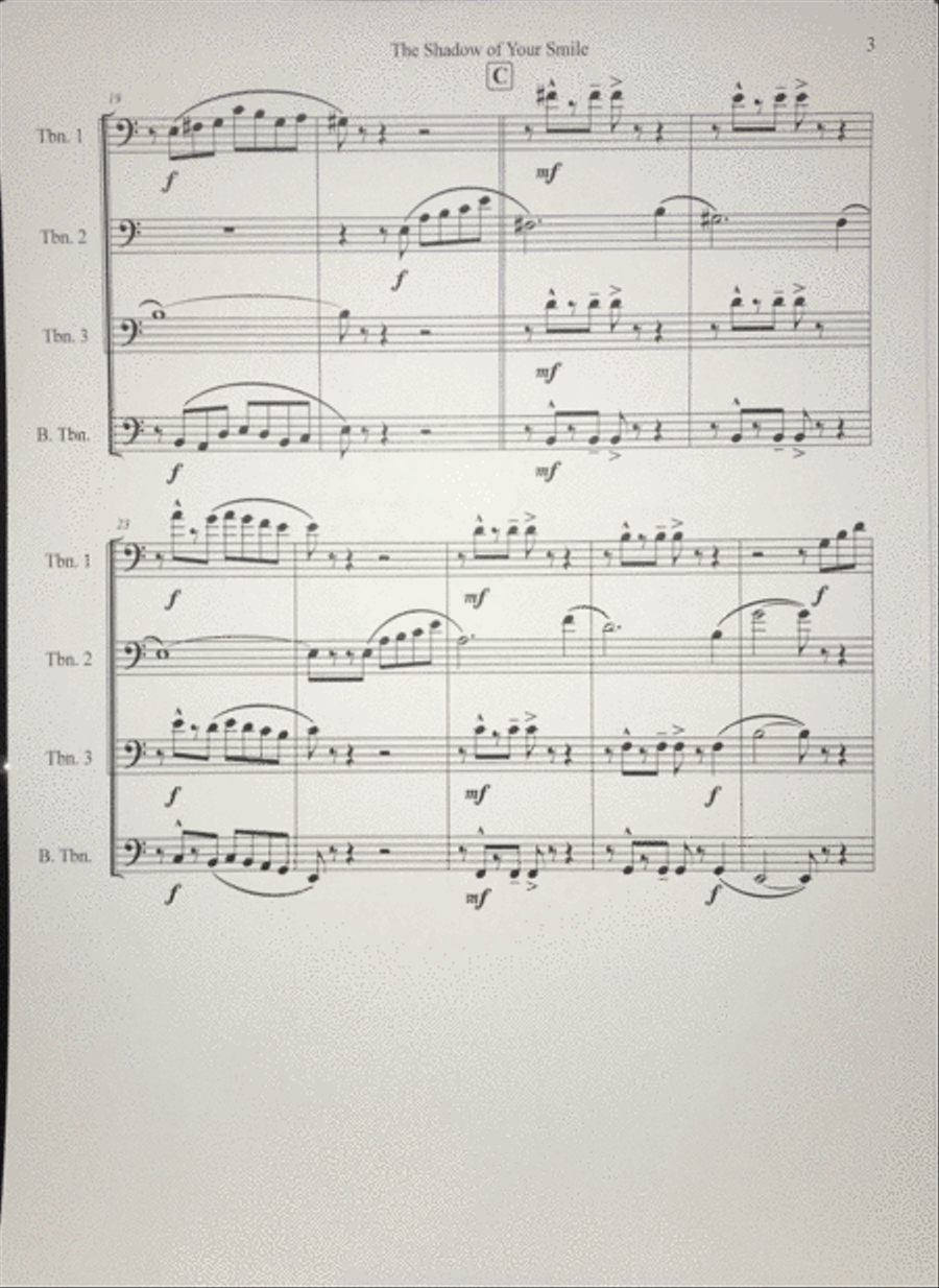The Shadow Of Your Smile Brass Ensemble scores gallery preview page 4