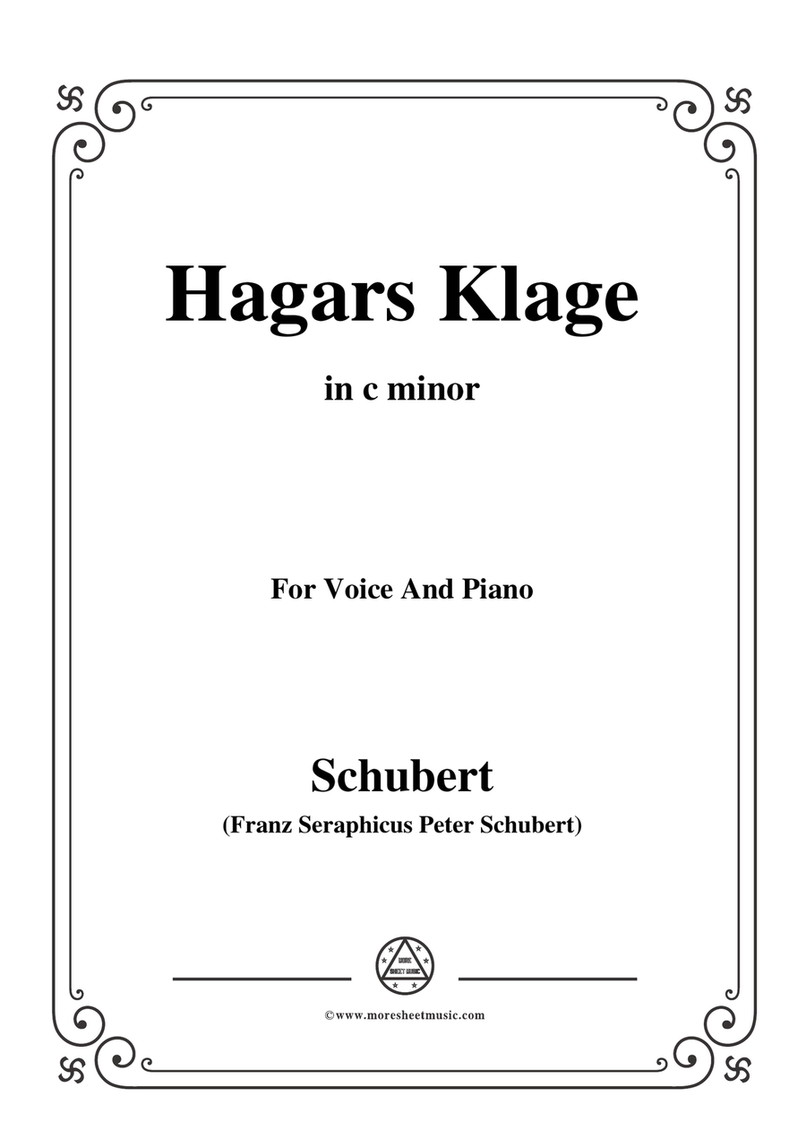 Schubert-Hagars Klage(Hagar's Lament),D.5,in c minor,for Voice&Piano