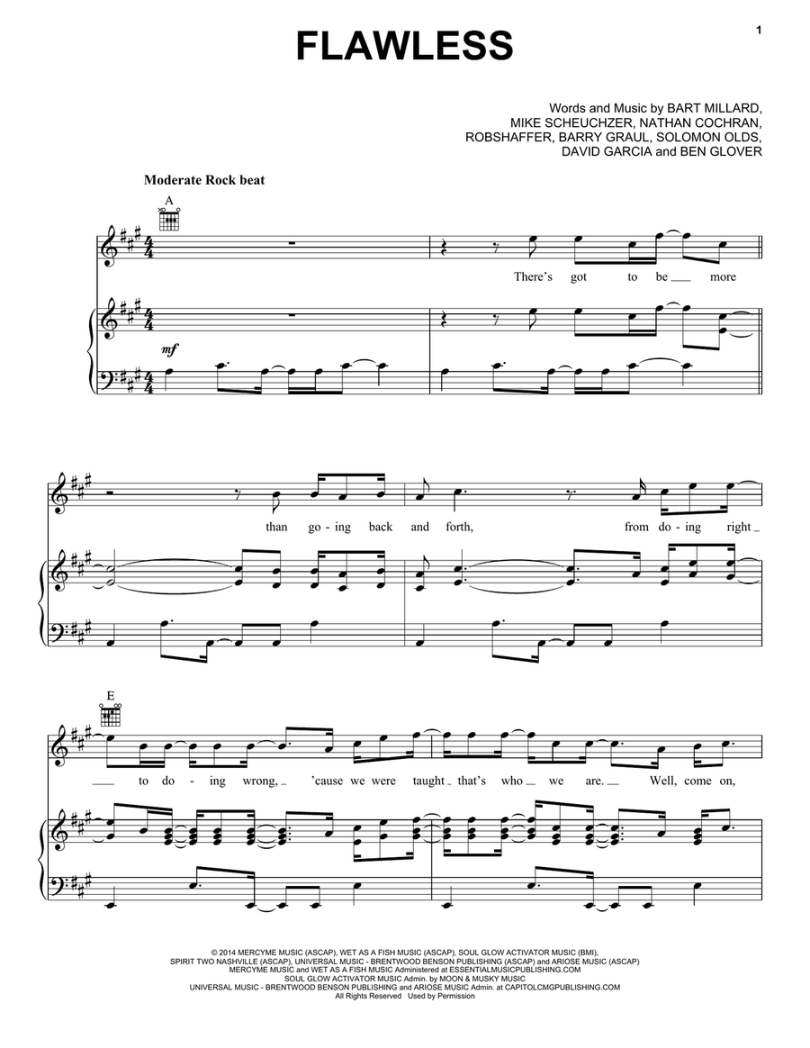 Flawless Flawless Acoustic Guitar scores gallery preview page 1