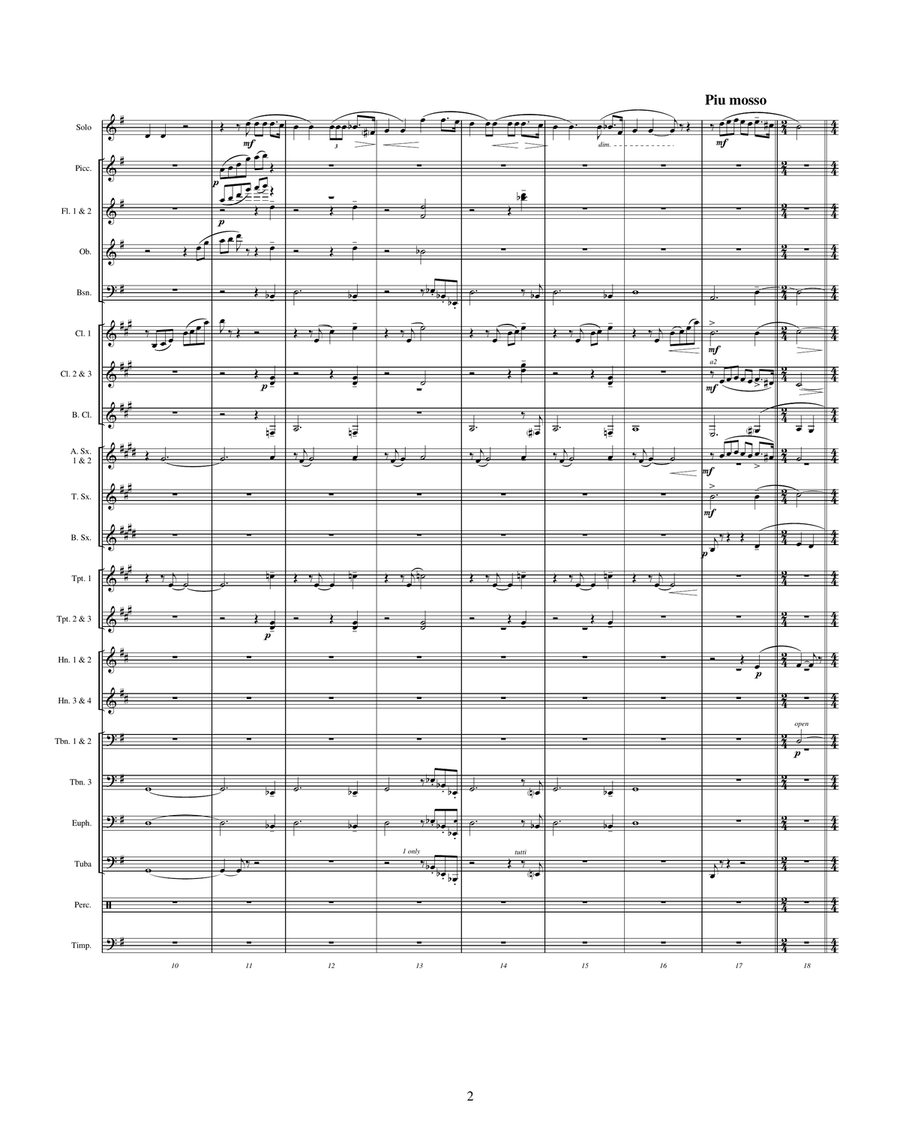 Nessun Dorma (from Turandot) - for concert band Concert Band scores gallery preview page 2