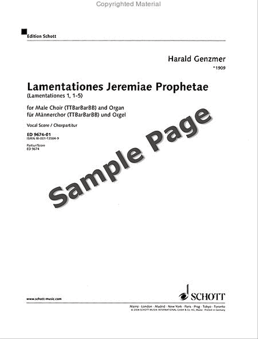 Lamentationes Jeremiae Prophetae TTBB scores gallery preview page 2