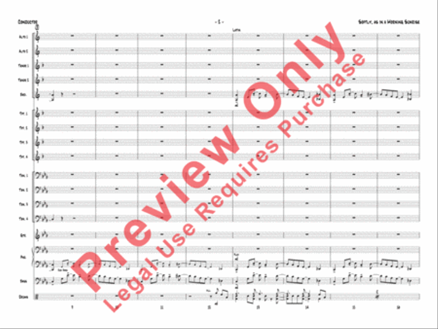 Softly, As in a Morning Sunrise Jazz Ensemble scores gallery preview page 5