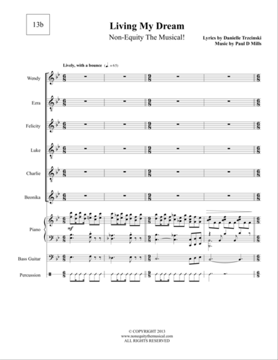 Living My Dream Living My Dream Voice scores gallery preview page 1