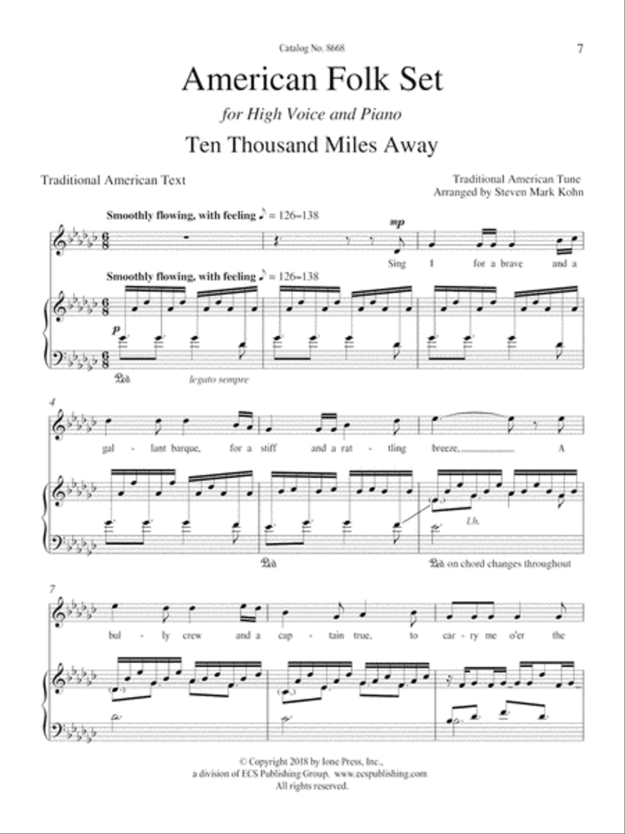 Ten Thousand Miles Away High Voice scores gallery preview page 2