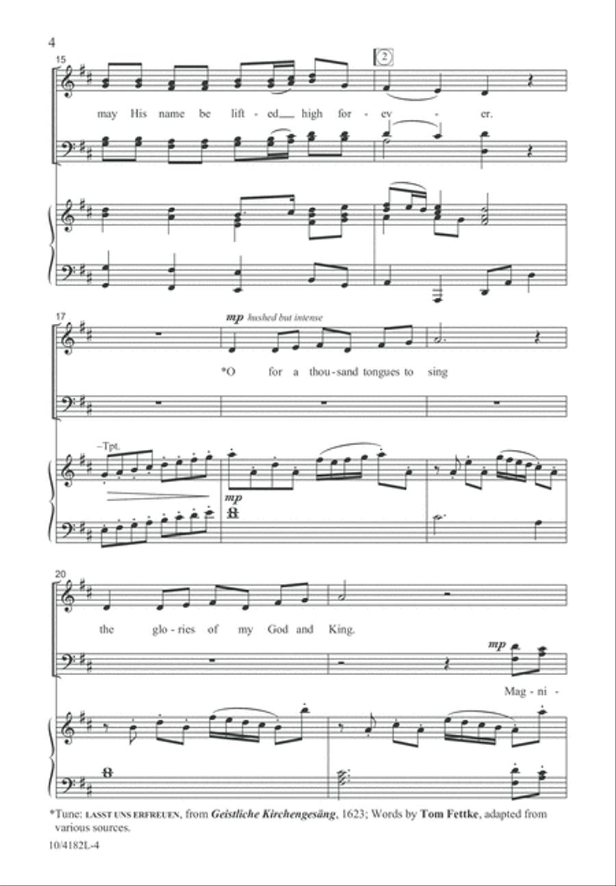 O Magnify the Lord 4-Part scores gallery preview page 5