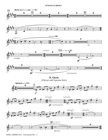 Missa Americana - Bb Bass Clarinet