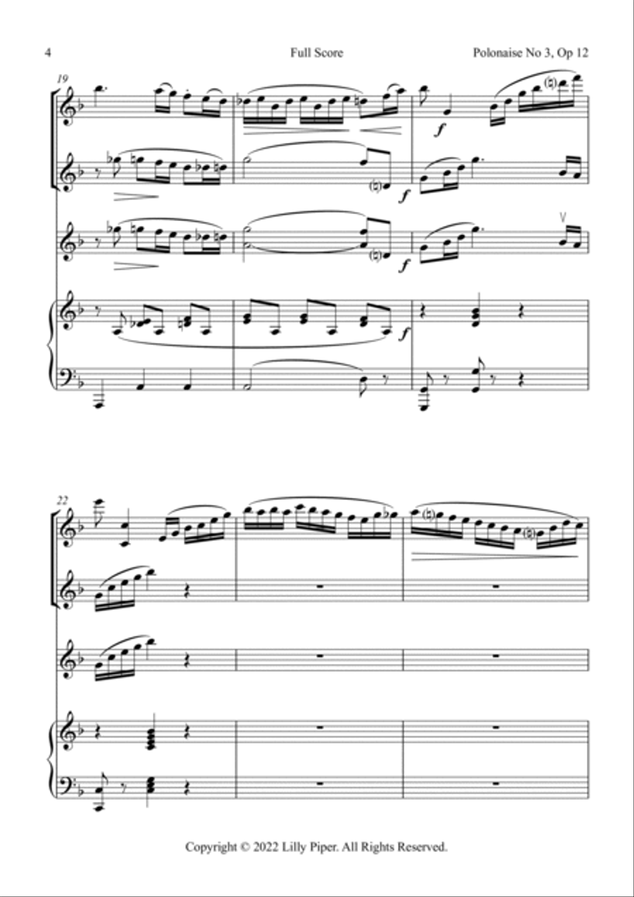 Polonaise No 3 Op 12 Chamber Music scores gallery preview page 4