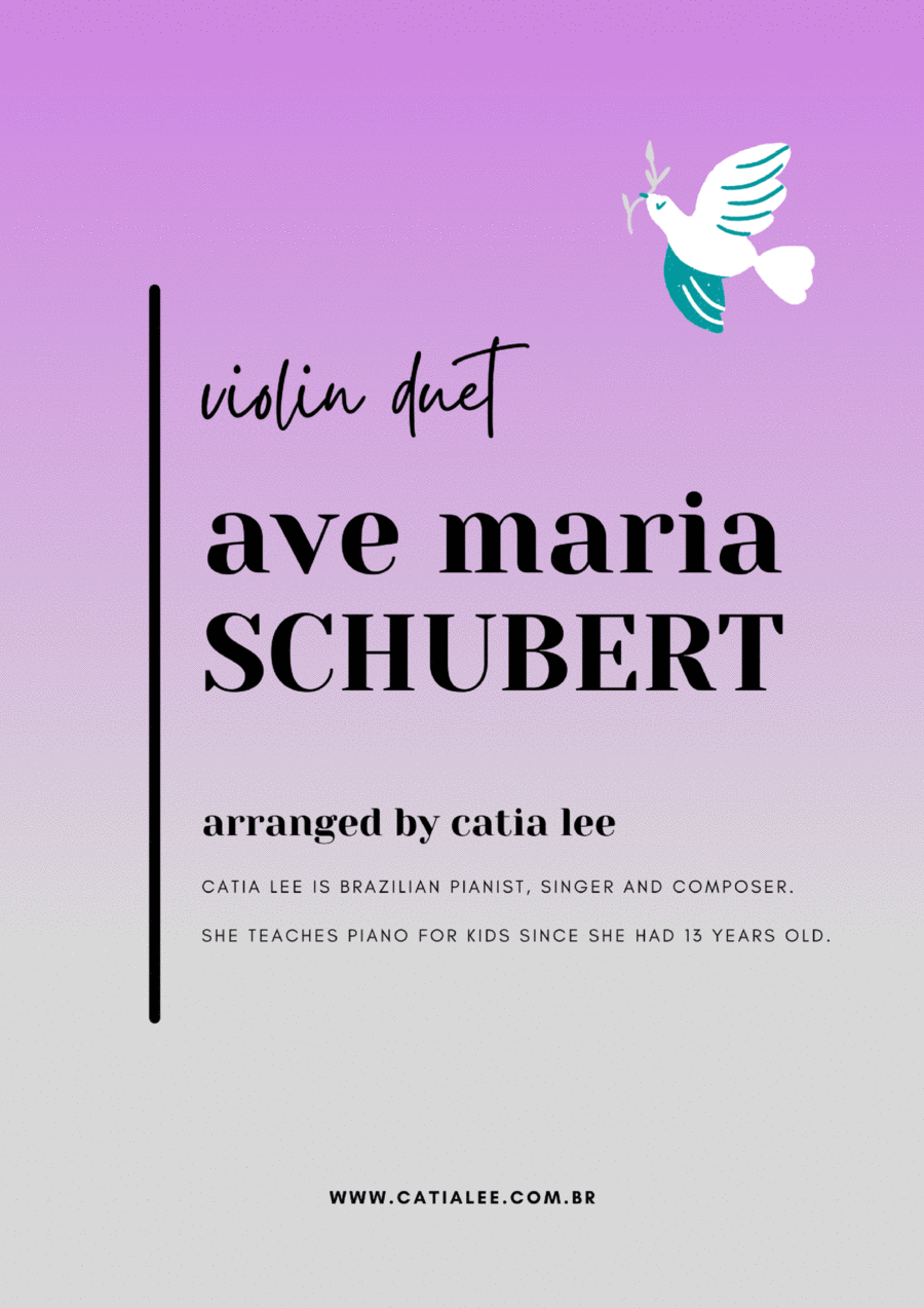 Ave Maria - Schubert for Violin duet - G major String Duet scores gallery preview page 1