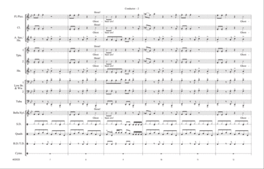 Ghostbusters: Score Marching Band scores gallery preview page 2