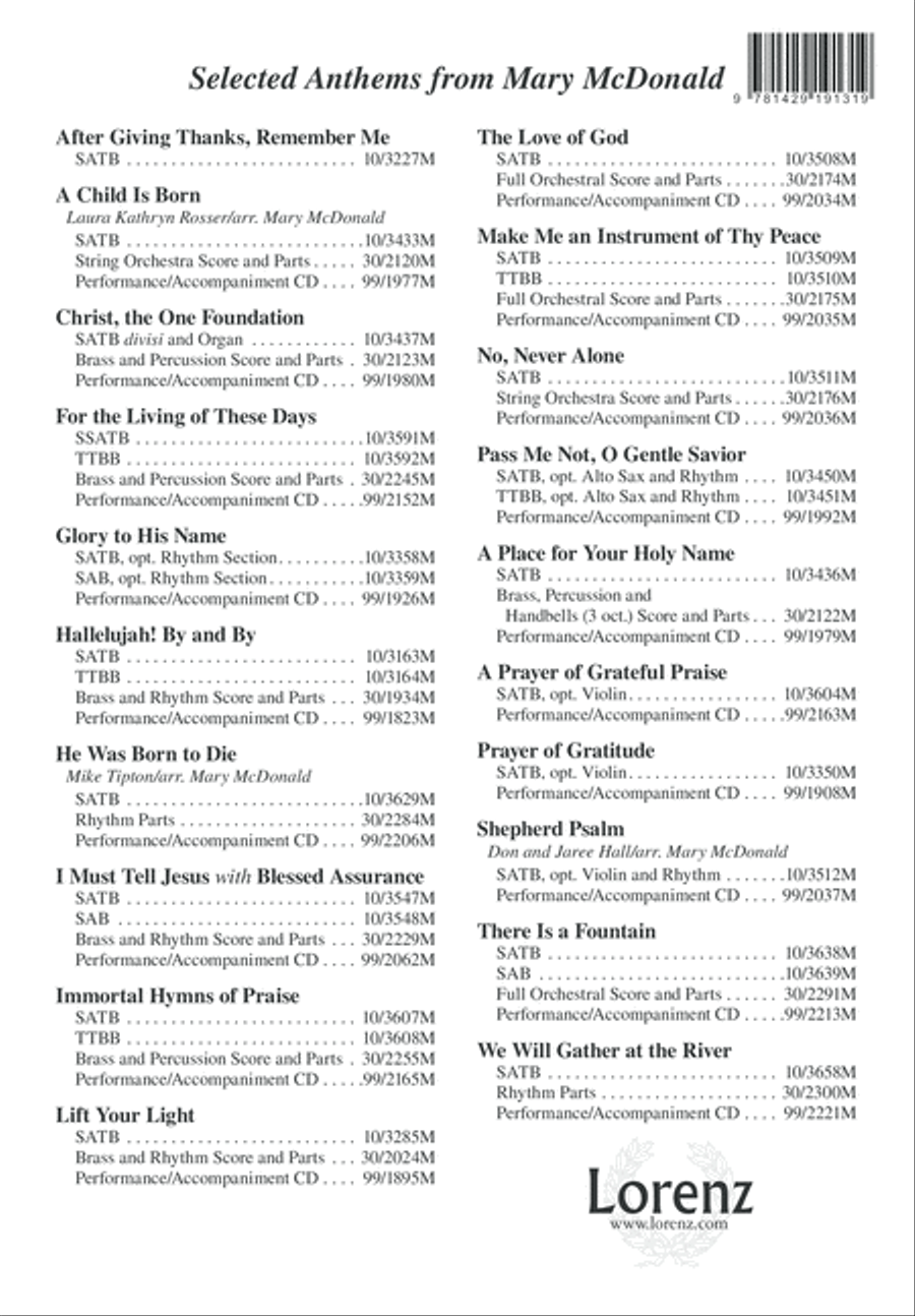 Hallelujah! Thine the Glory 4-Part scores gallery preview page 16