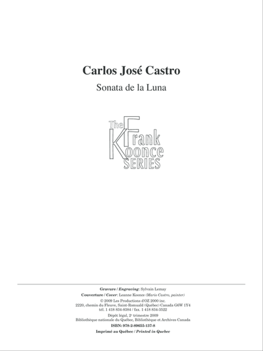 Sonata de la Luna Classical Guitar scores gallery preview page 1