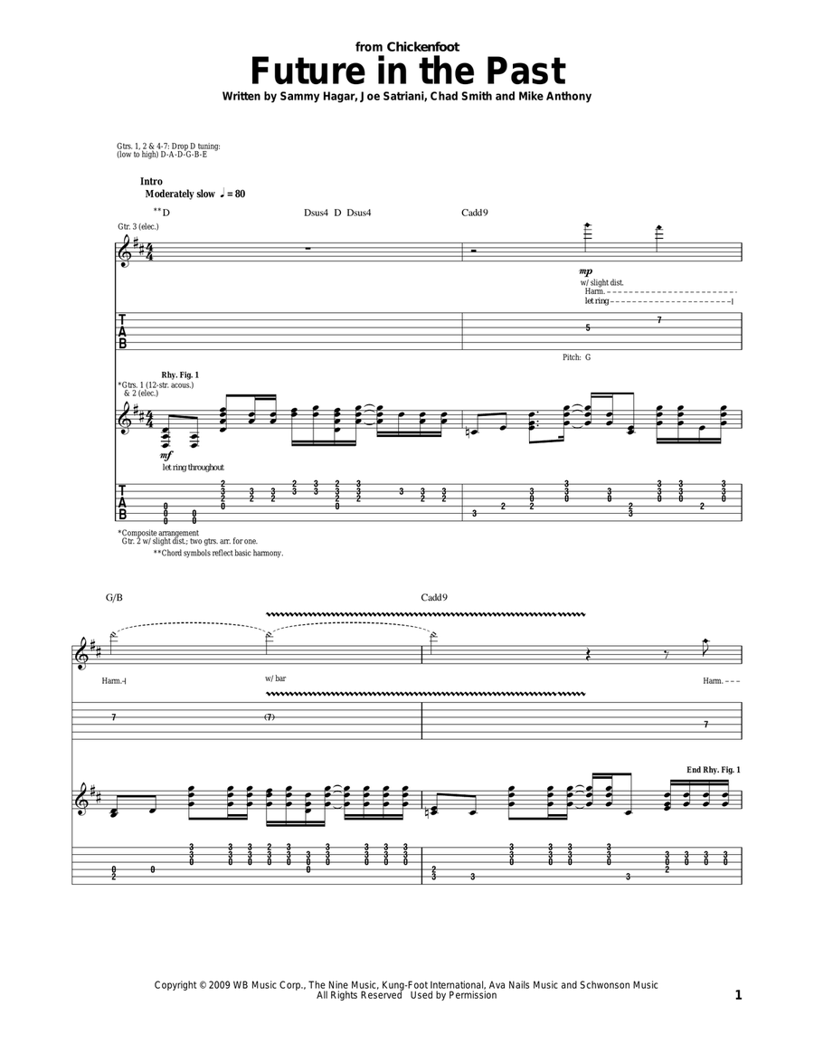 Future In The Past Acoustic Guitar scores gallery preview page 1