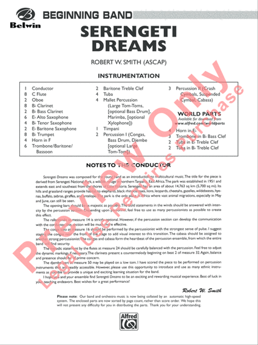 Serengeti Dreams Serengeti Dreams Concert Band scores gallery preview page 2