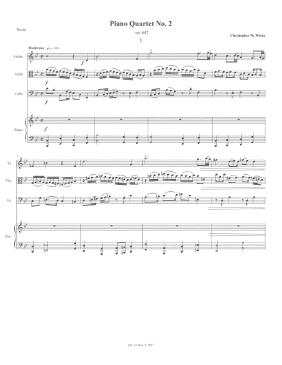 Piano Quartet No. 2 Piano Quartet No. 2 Piano Quartet scores gallery preview page 2