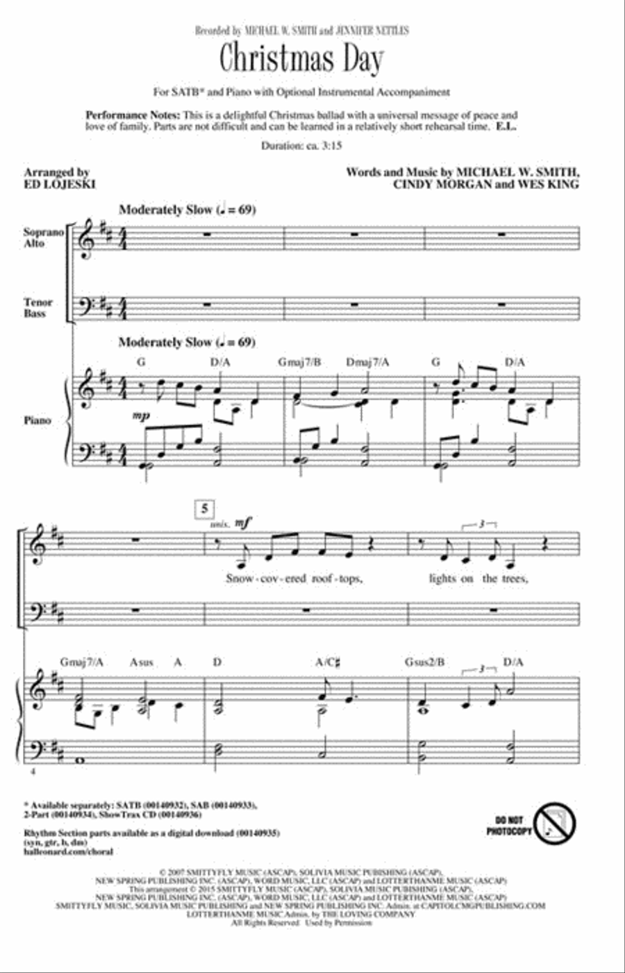 Christmas Day Christmas Day Choir scores gallery preview page 2