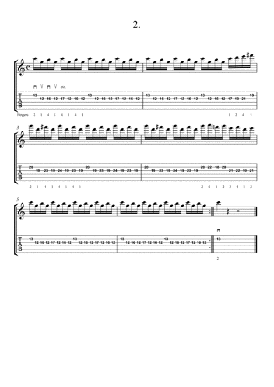 Charles Dancla Exercices Journaliers for Electric Guitar Opus 74 Volume 1 ( Nos.1 - 25 )