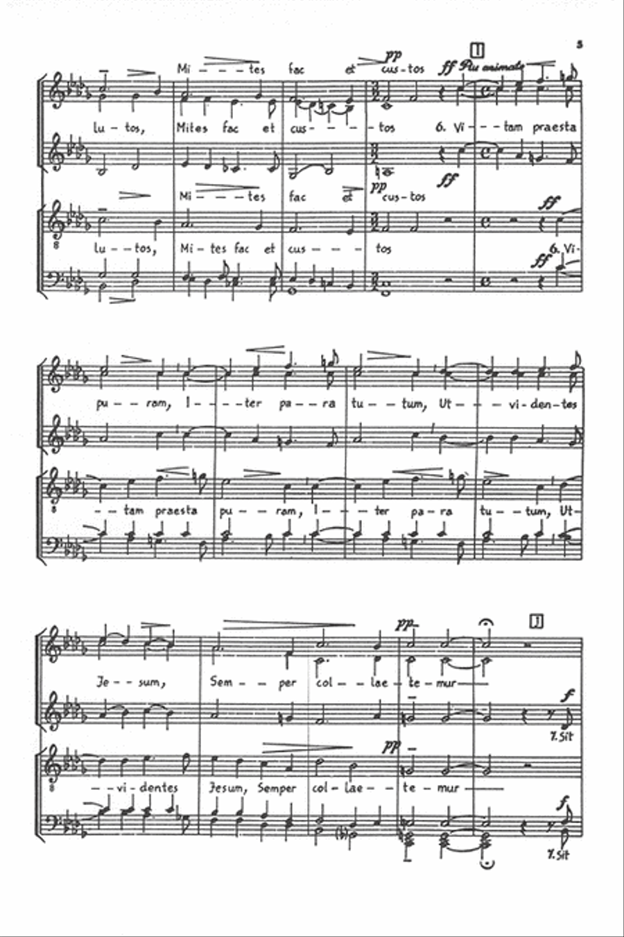 Ave Maris Stella - SATB Double Choir 4-Part scores gallery preview page 5