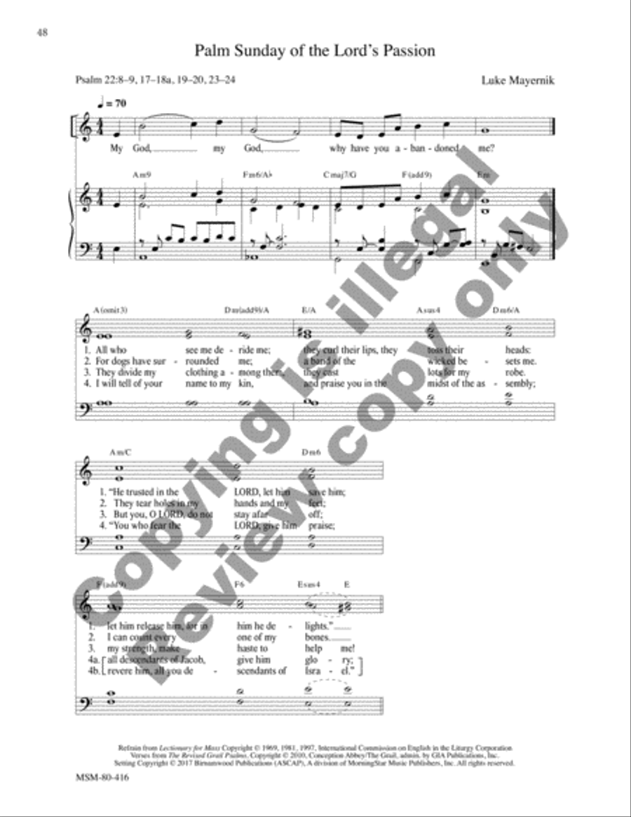 The Five Graces Psalter: Lectionary Psalms 4-Part scores gallery preview page 16