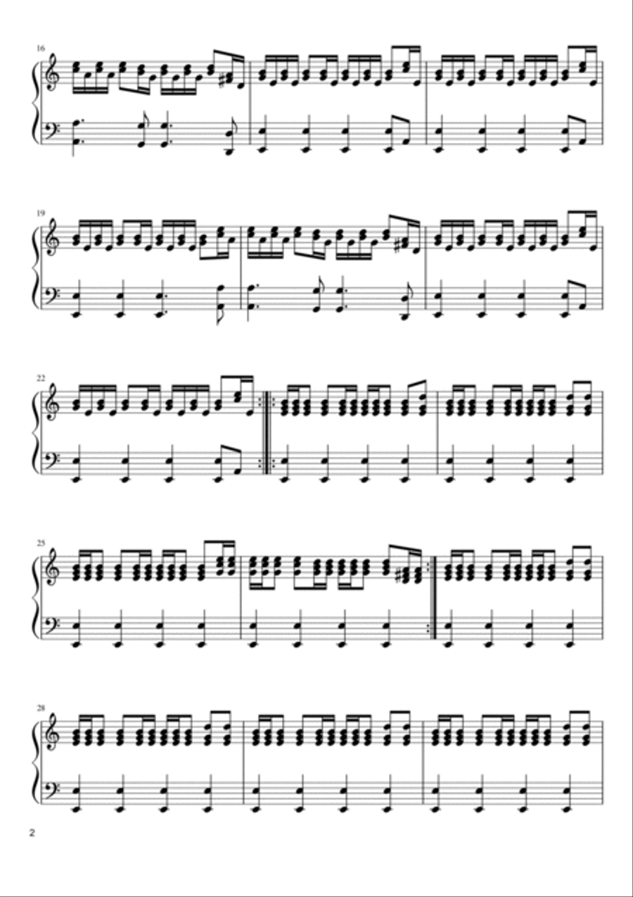 Sandstorm Piano Solo scores gallery preview page 2