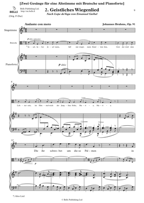 Geistliches Wiegenlied, Op. 91 No. 2 (G Major)