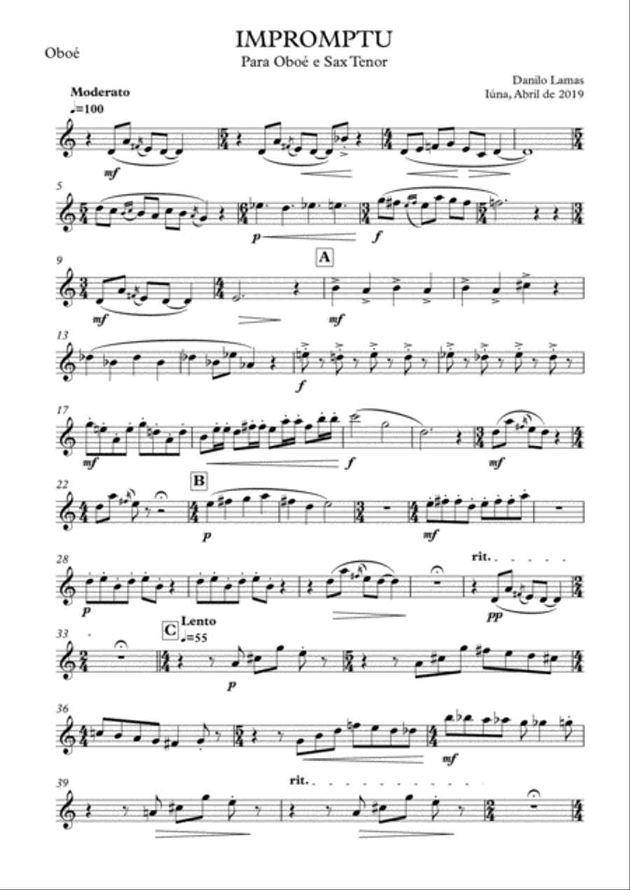 IMPROMPTU Woodwind Duet scores gallery preview page 5