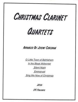 Book cover for 5 Christmas Carols for Clarinet Quartet