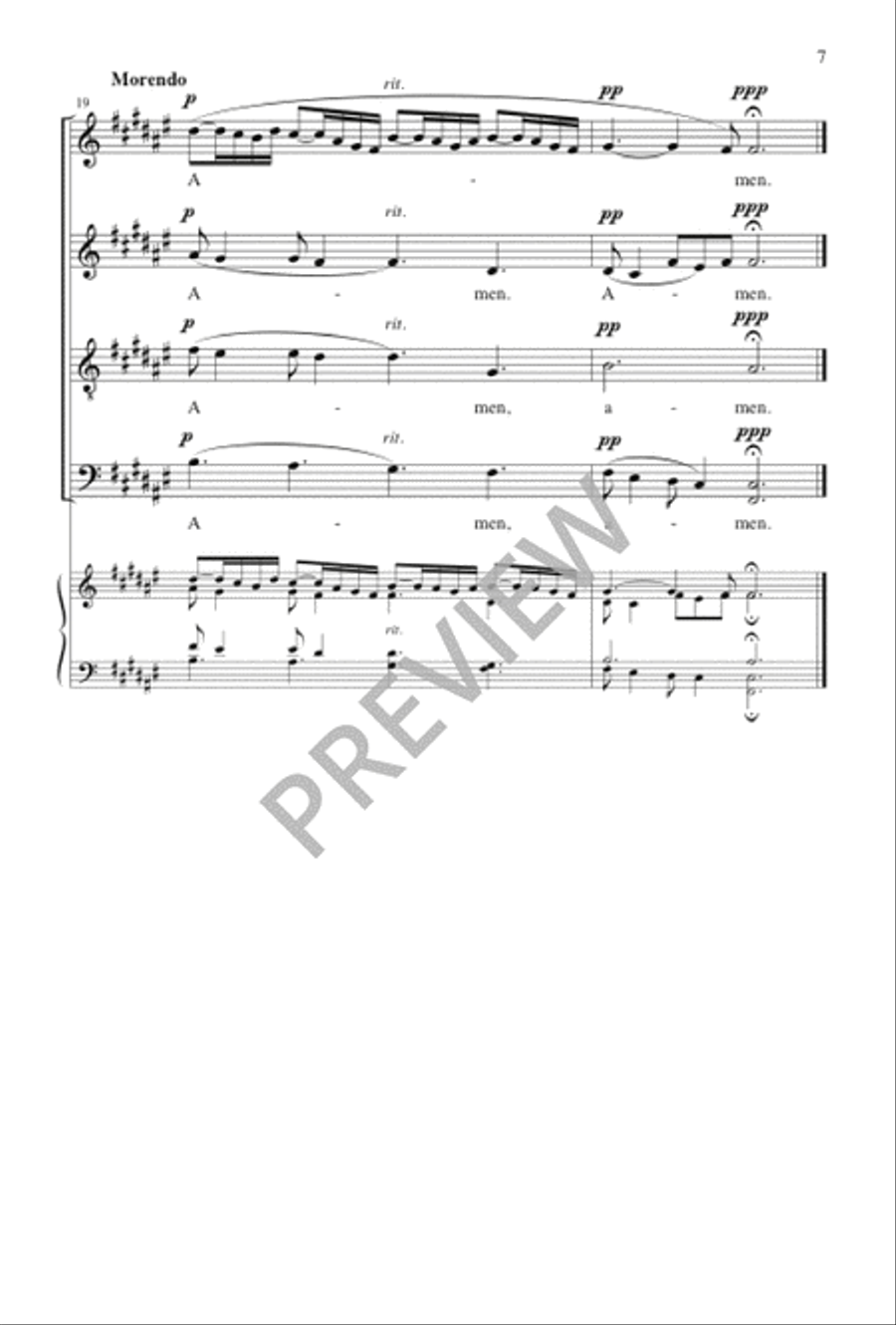 Psalm 23 4-Part scores gallery preview page 7