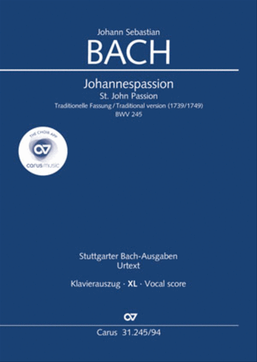 St. John Passion (Johannes-Passion) 4-Part scores gallery preview page 1
