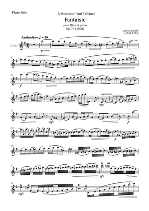 Book cover for Gabriel Fauré - Fantaisie pour flûte et piano Op.79 - For Flute Solo Original