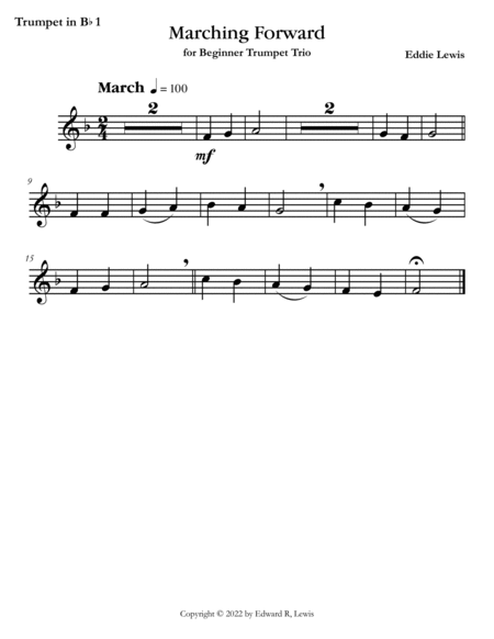 Marching Forward Beginner Trumpet Trio image number null