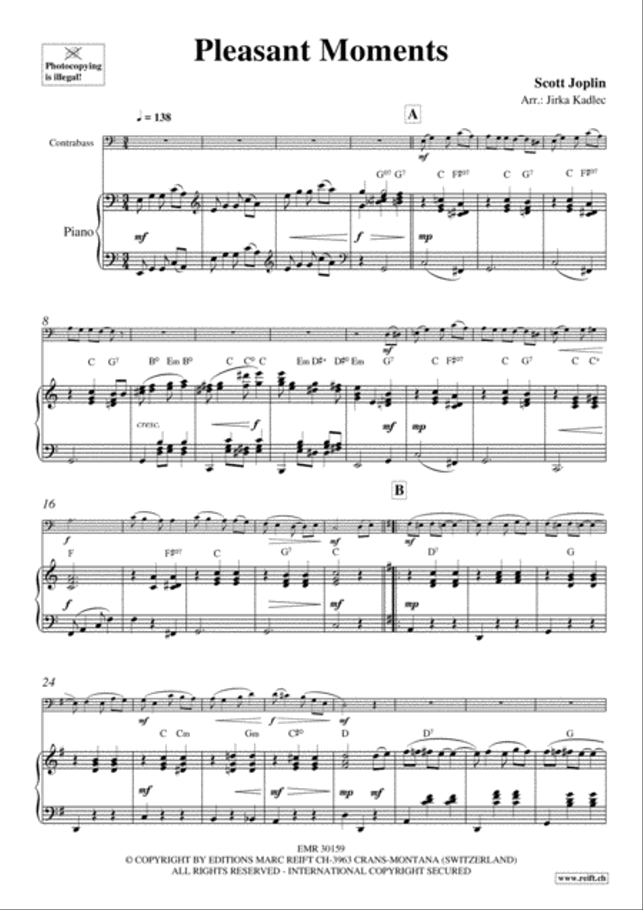Pleasant Moments Double Bass scores gallery preview page 4