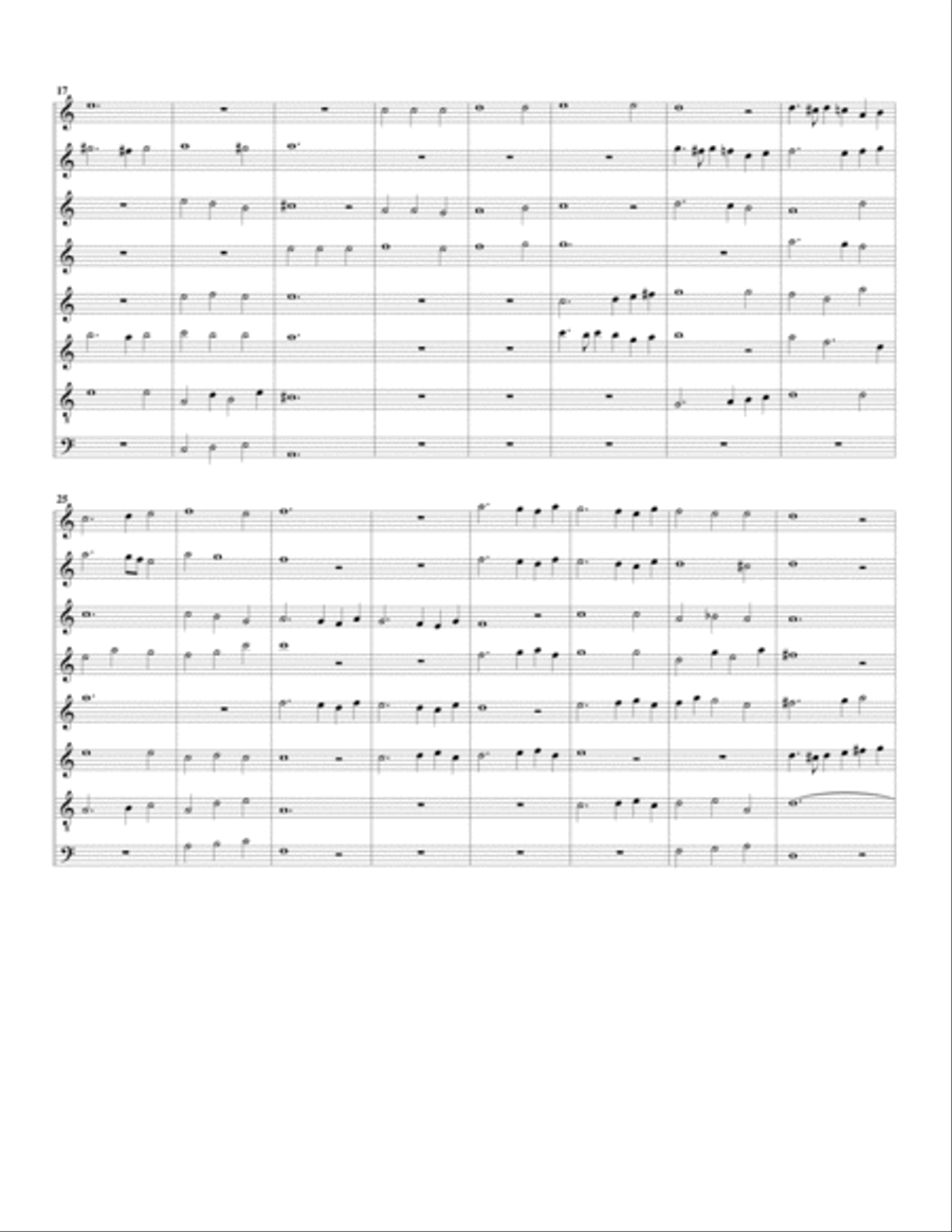 Canzon no.9 a8 (1615) (arrangement for 8 recorders) Recorder scores gallery preview page 2
